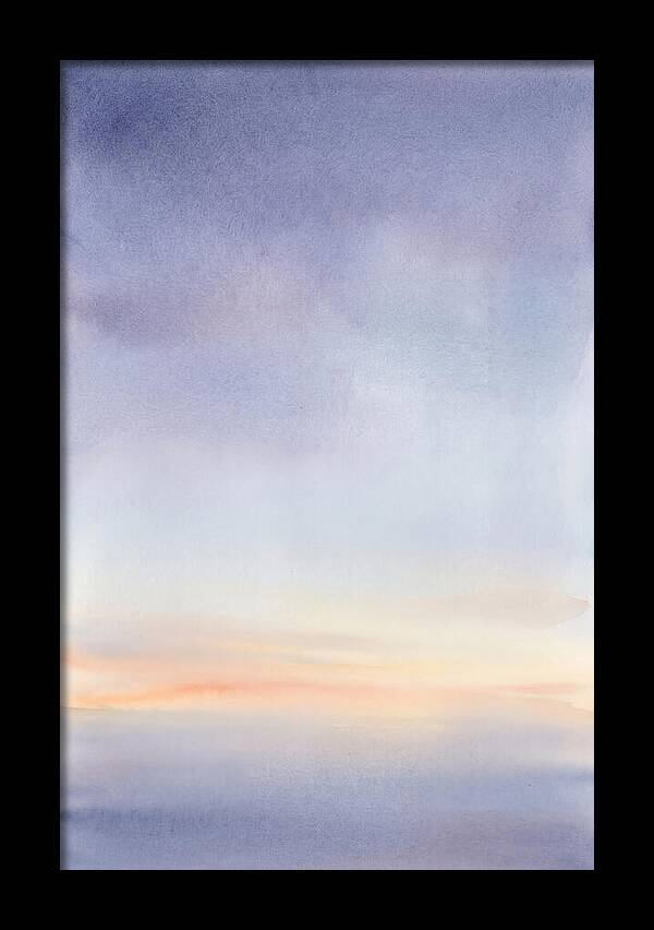 Pre Dawn Sky With Thin Orange Horizon