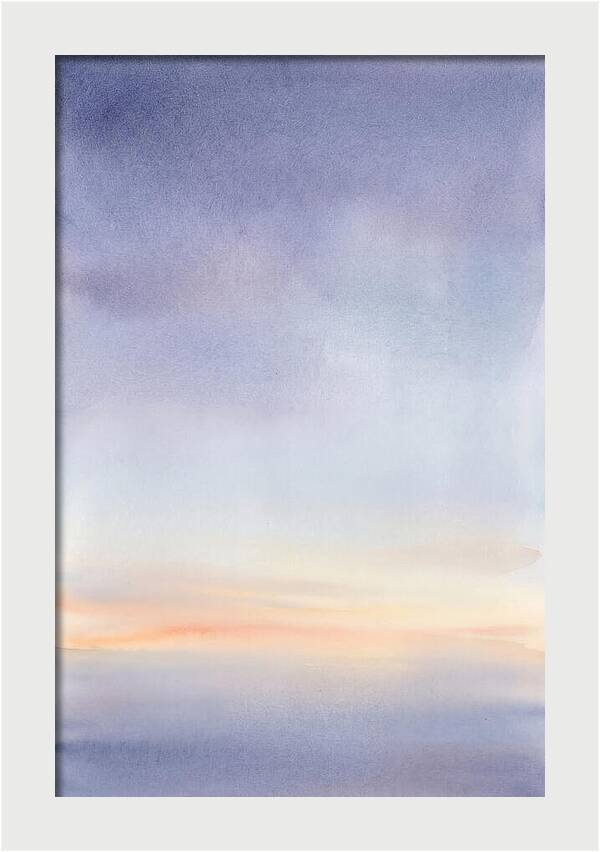 Pre Dawn Sky With Thin Orange Horizon