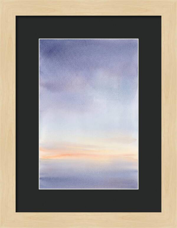 Pre Dawn Sky With Thin Orange Horizon