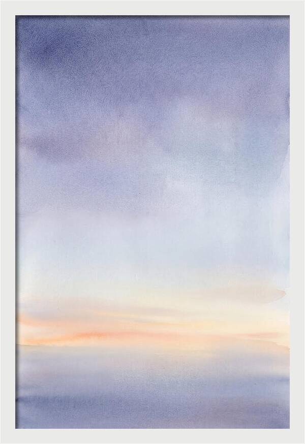 Pre Dawn Sky With Thin Orange Horizon