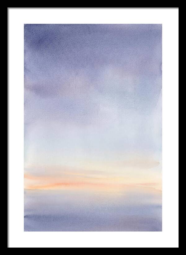 Pre Dawn Sky With Thin Orange Horizon
