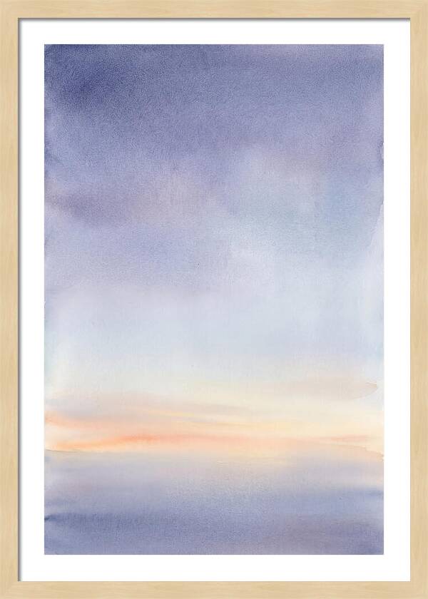 Pre Dawn Sky With Thin Orange Horizon