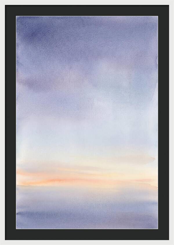 Pre Dawn Sky With Thin Orange Horizon
