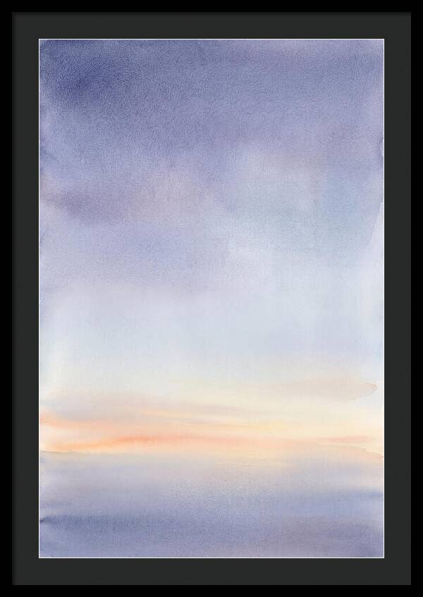 Pre Dawn Sky With Thin Orange Horizon