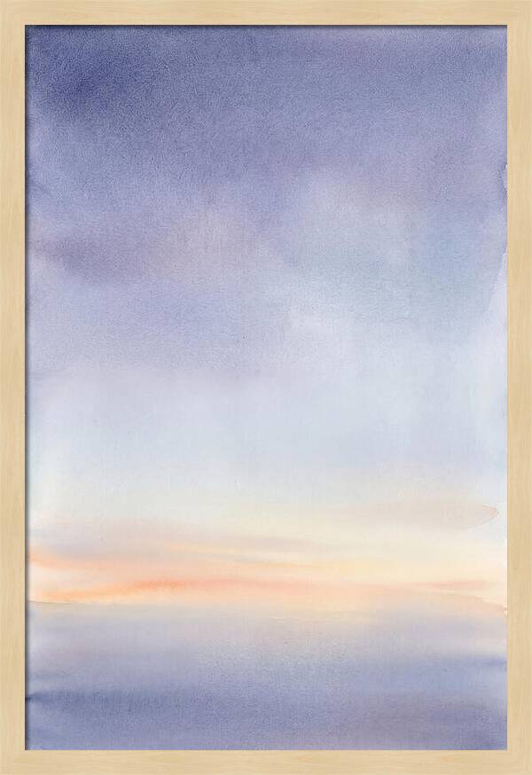 Pre Dawn Sky With Thin Orange Horizon