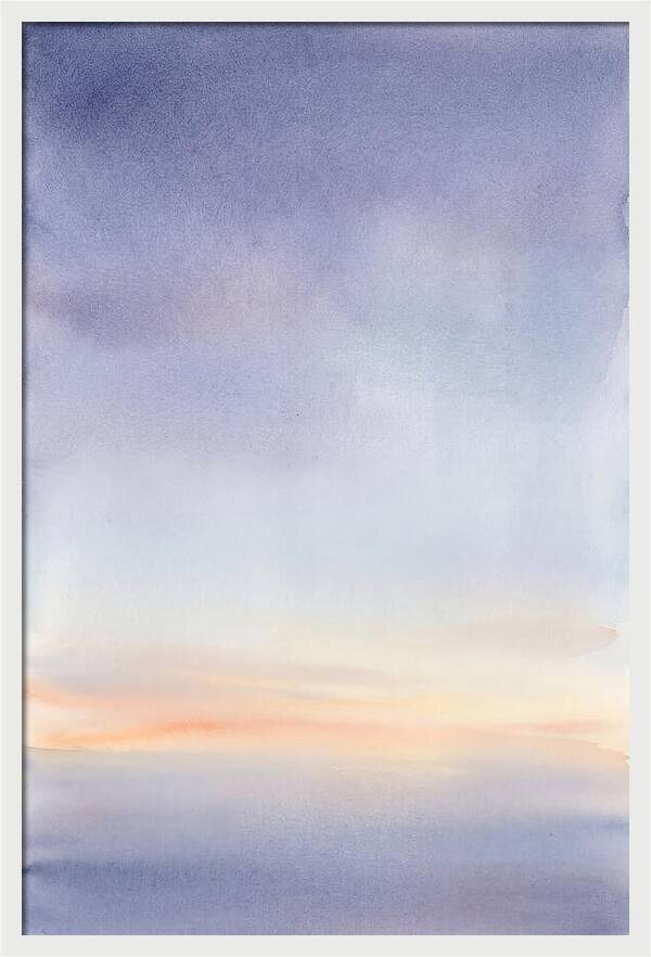 Pre Dawn Sky With Thin Orange Horizon