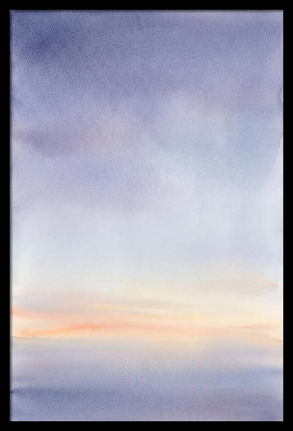 Pre Dawn Sky With Thin Orange Horizon
