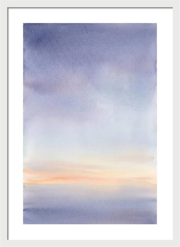 Pre Dawn Sky With Thin Orange Horizon