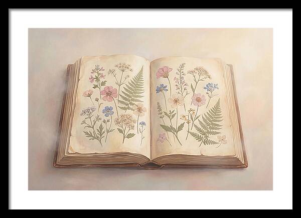 Pressed Flowers In An Old Book