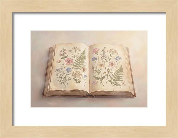 Pressed Flowers In An Old Book