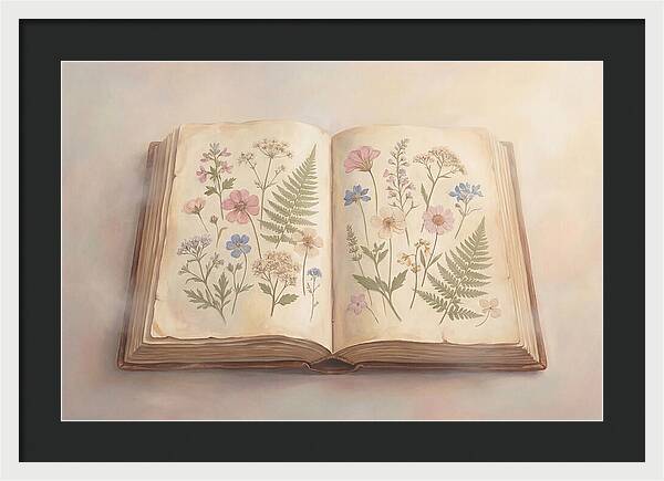 Pressed Flowers In An Old Book