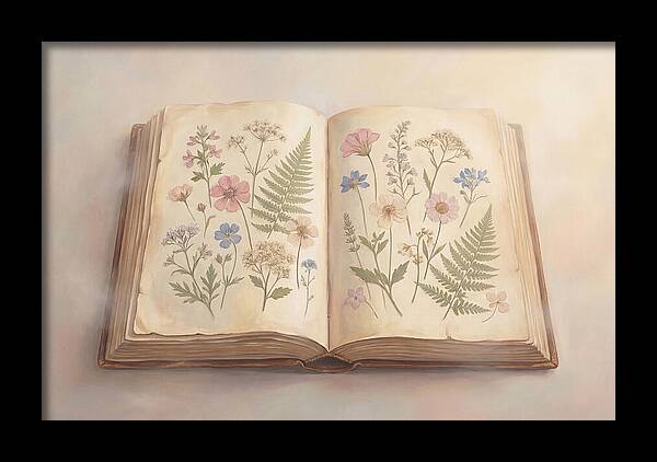 Pressed Flowers In An Old Book