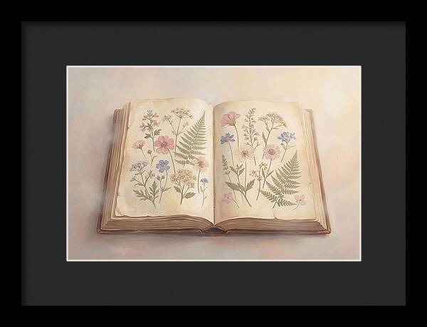 Pressed Flowers In An Old Book