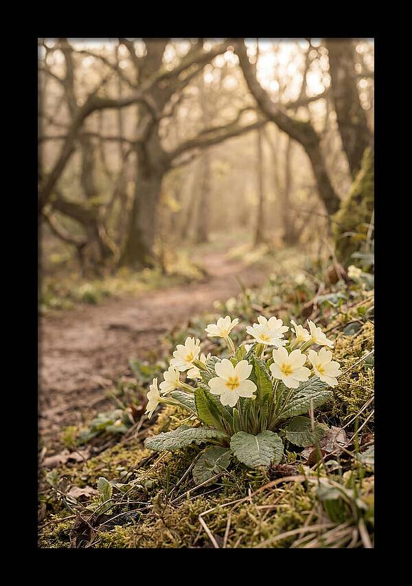 Primrose Cluster In Soft Yellow