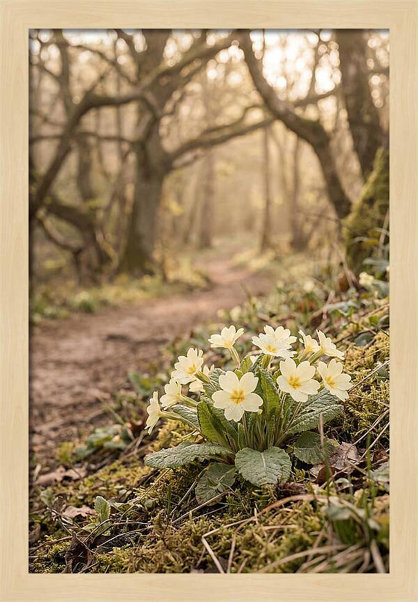 Primrose Cluster In Soft Yellow