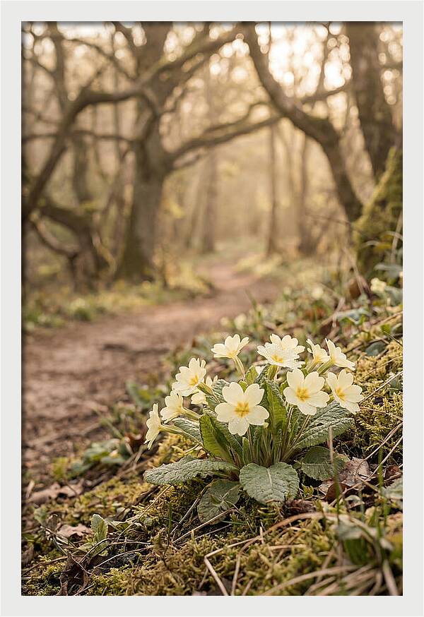 Primrose Cluster In Soft Yellow