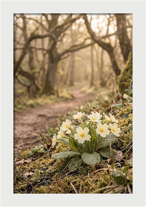 Primrose Cluster In Soft Yellow