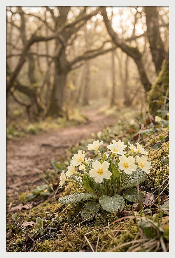 Primrose Cluster In Soft Yellow