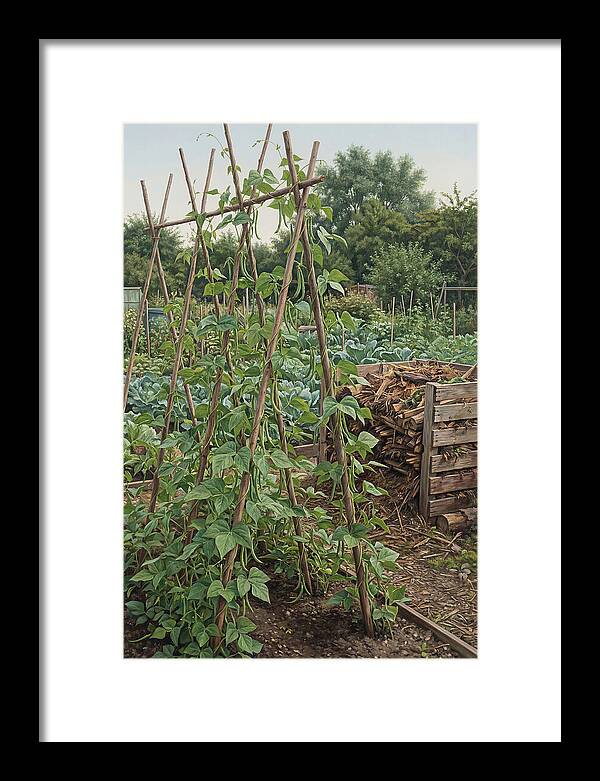 Productive Allotment With Bean Poles