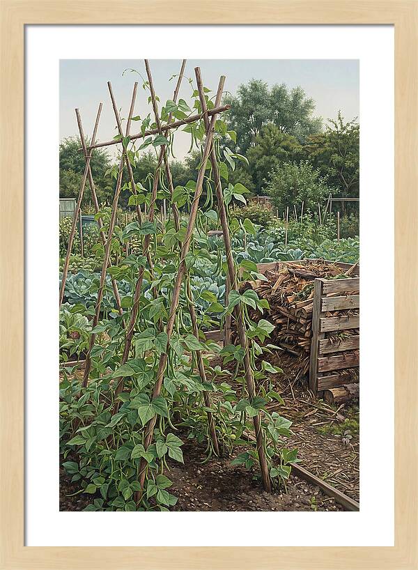 Productive Allotment With Bean Poles