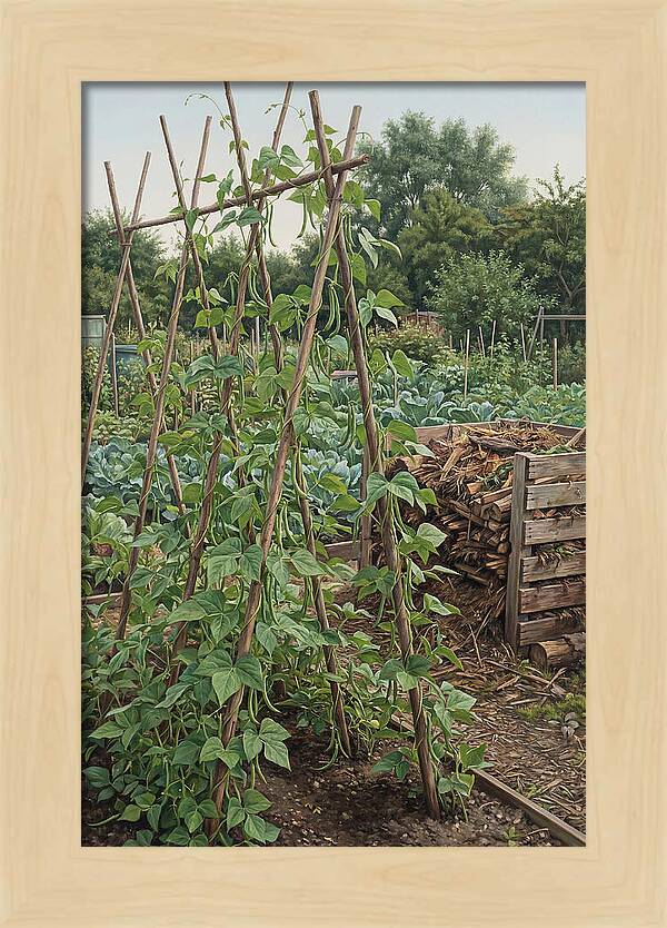Productive Allotment With Bean Poles