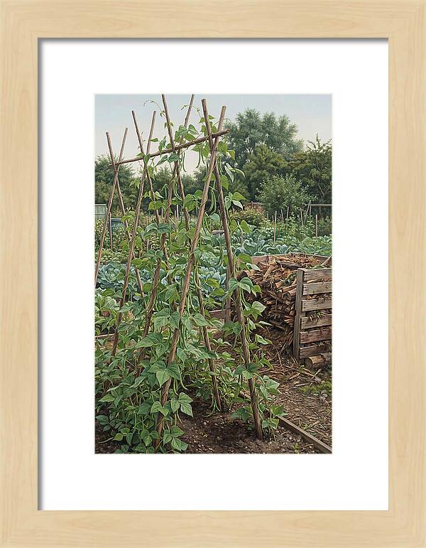 Productive Allotment With Bean Poles