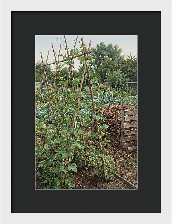 Productive Allotment With Bean Poles