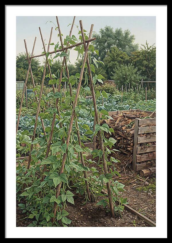 Productive Allotment With Bean Poles
