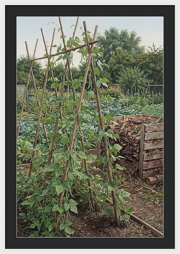 Productive Allotment With Bean Poles