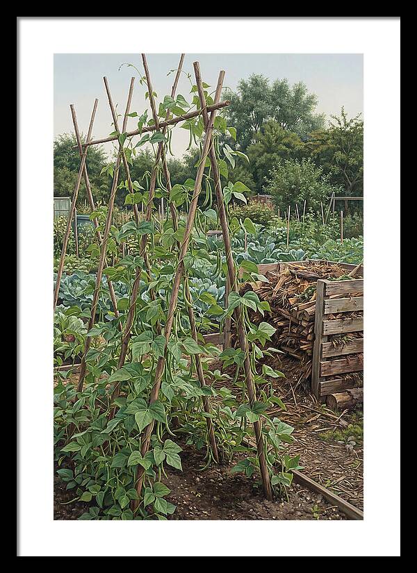 Productive Allotment With Bean Poles