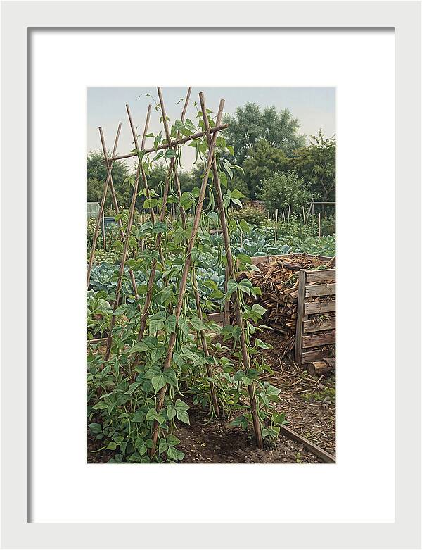 Productive Allotment With Bean Poles