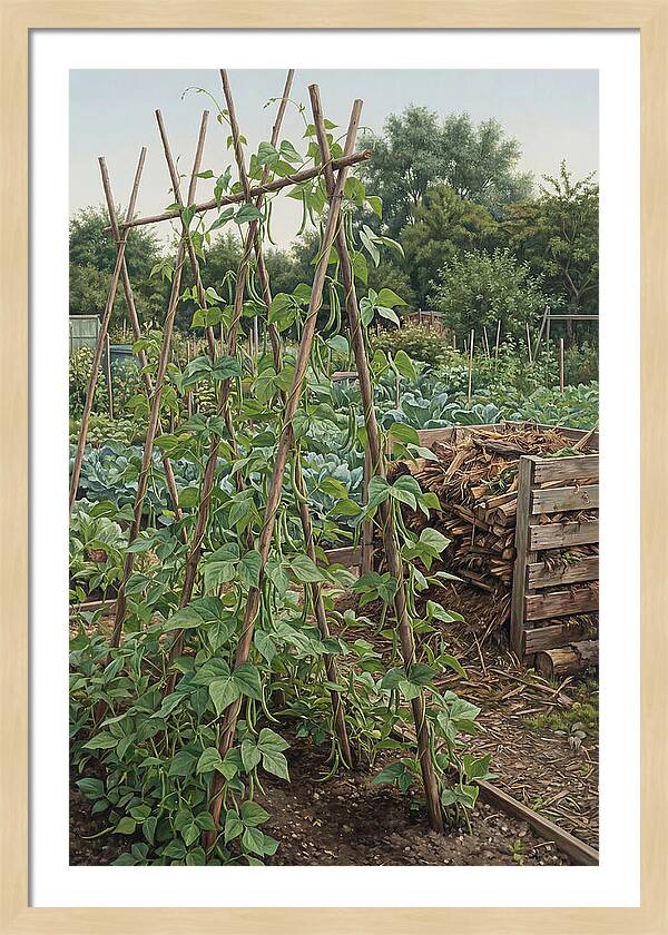 Productive Allotment With Bean Poles