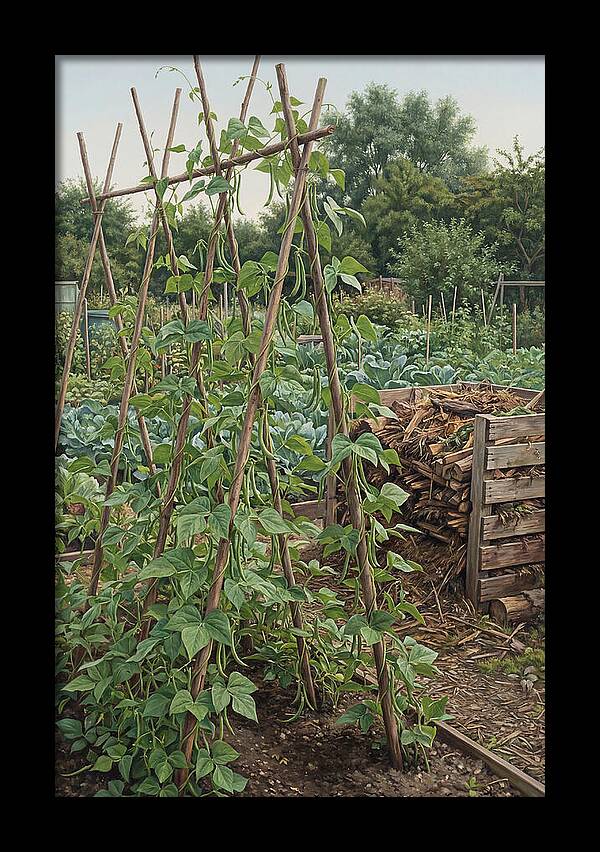 Productive Allotment With Bean Poles