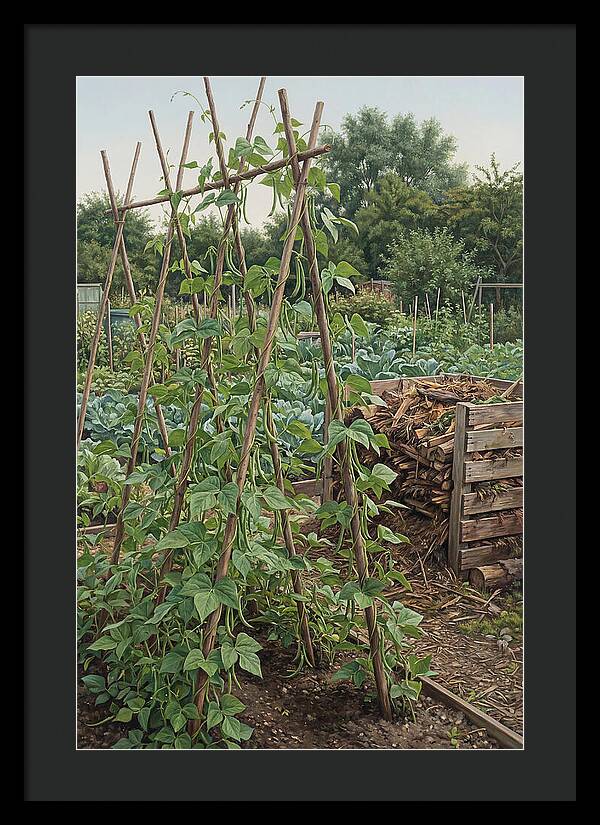 Productive Allotment With Bean Poles