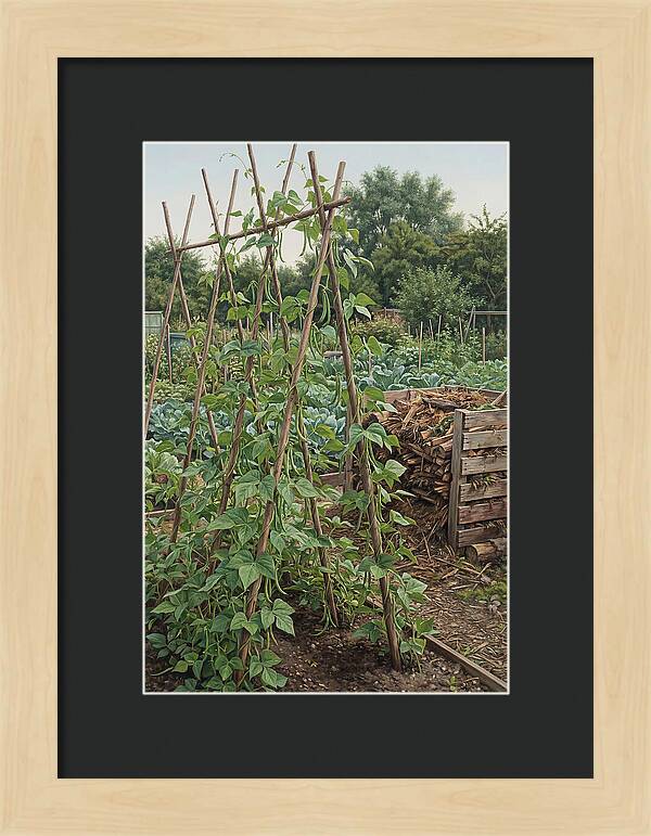 Productive Allotment With Bean Poles