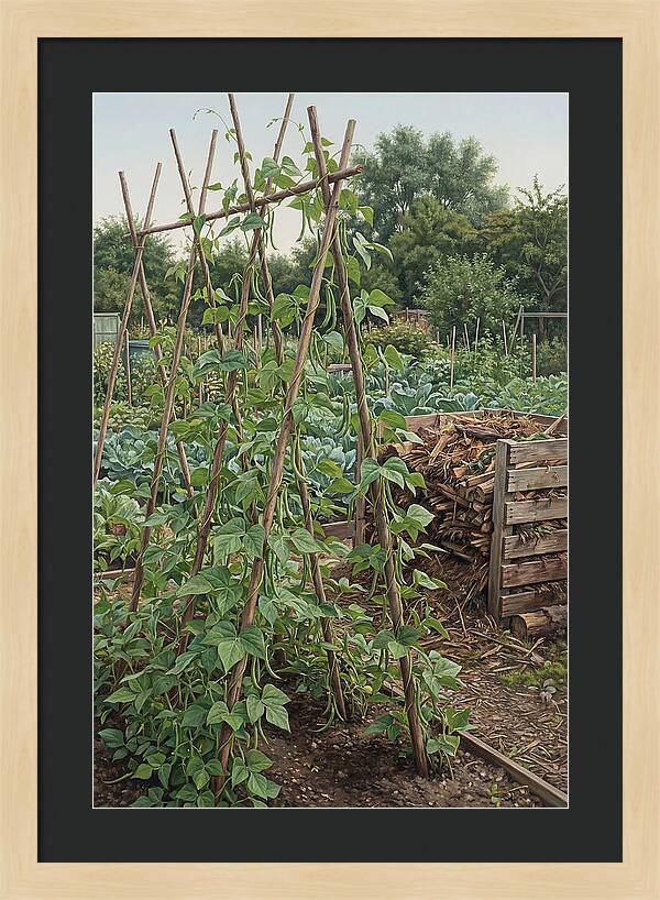 Productive Allotment With Bean Poles