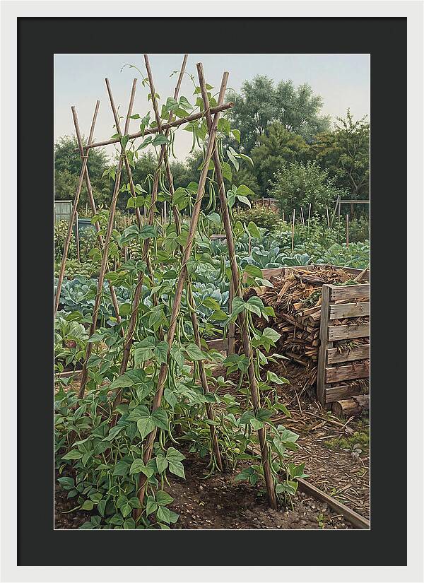 Productive Allotment With Bean Poles