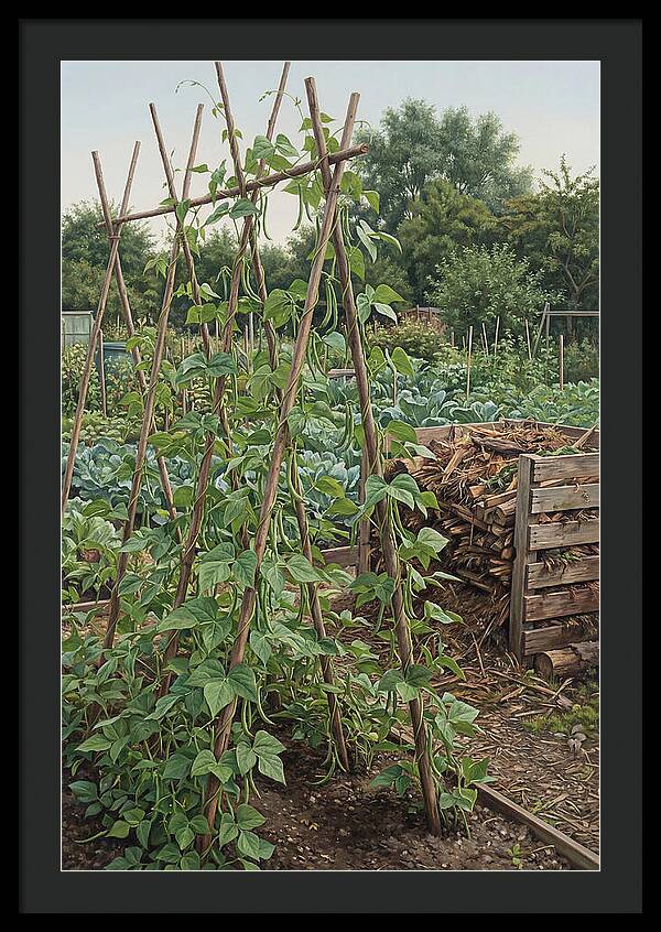 Productive Allotment With Bean Poles