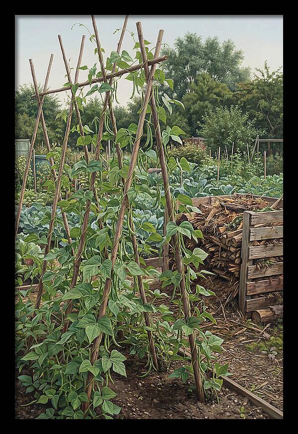 Productive Allotment With Bean Poles