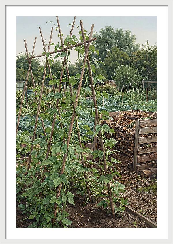 Productive Allotment With Bean Poles