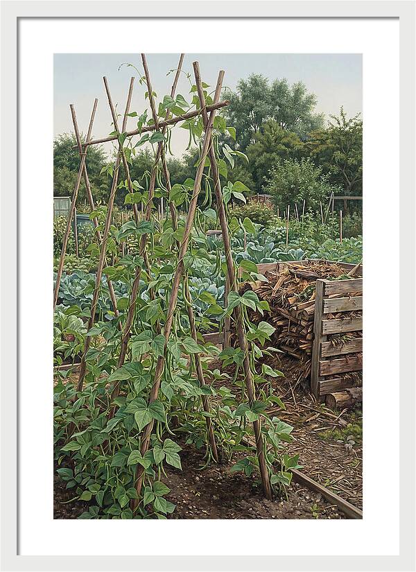 Productive Allotment With Bean Poles