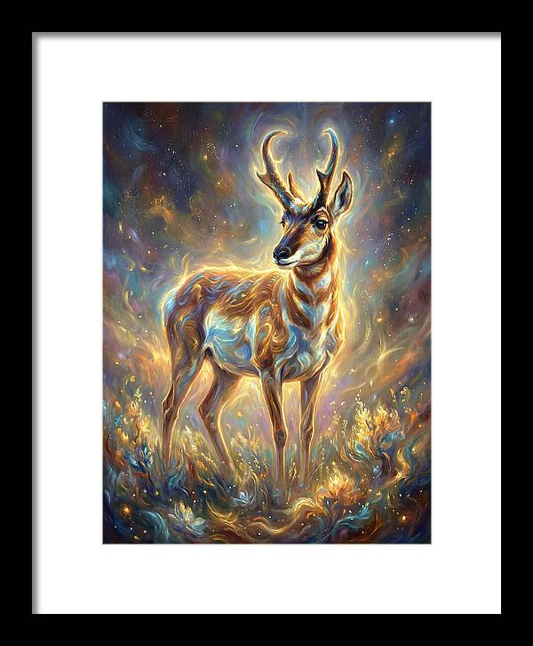 Pronghorn In Cosmic Glow