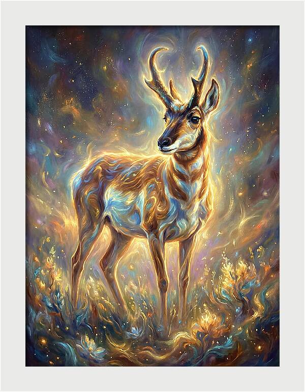 Pronghorn In Cosmic Glow