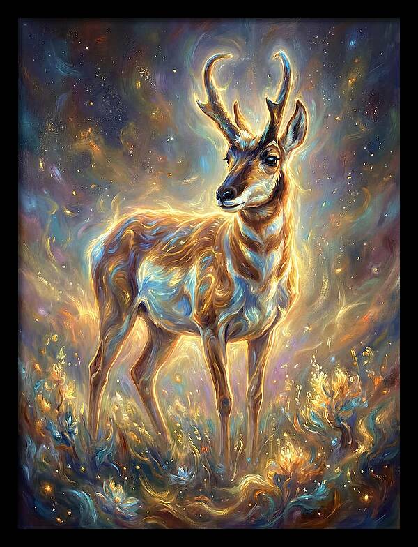 Pronghorn In Cosmic Glow