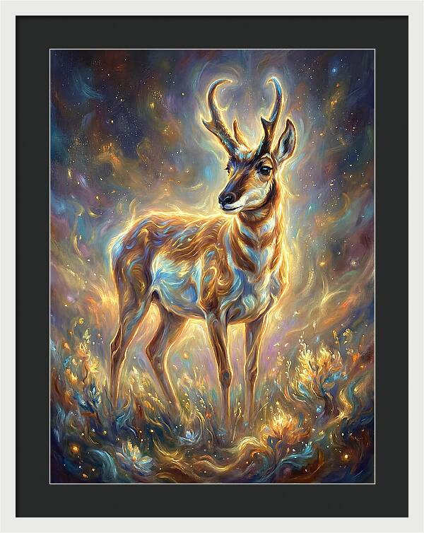 Pronghorn In Cosmic Glow