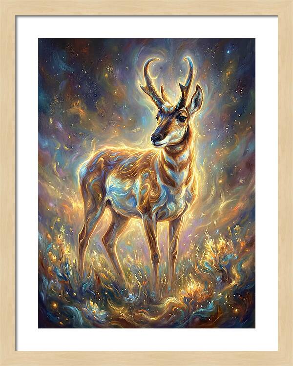 Pronghorn In Cosmic Glow