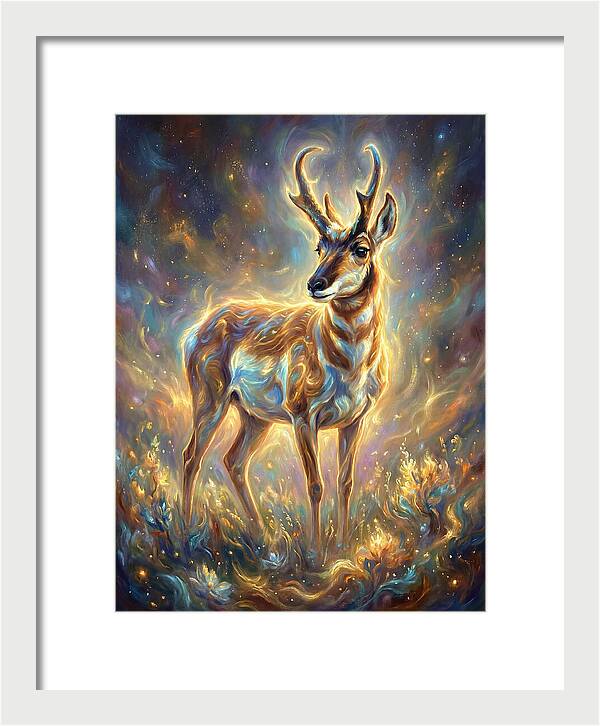 Pronghorn In Cosmic Glow