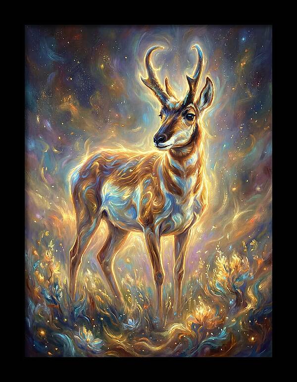 Pronghorn In Cosmic Glow