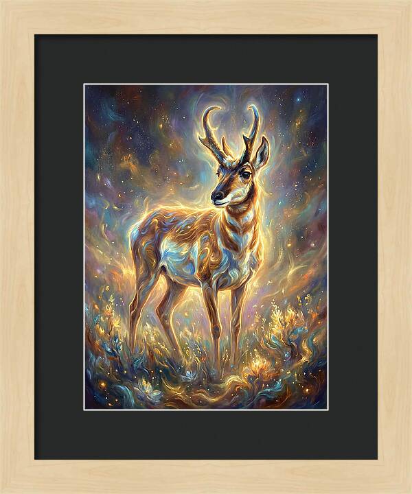 Pronghorn In Cosmic Glow