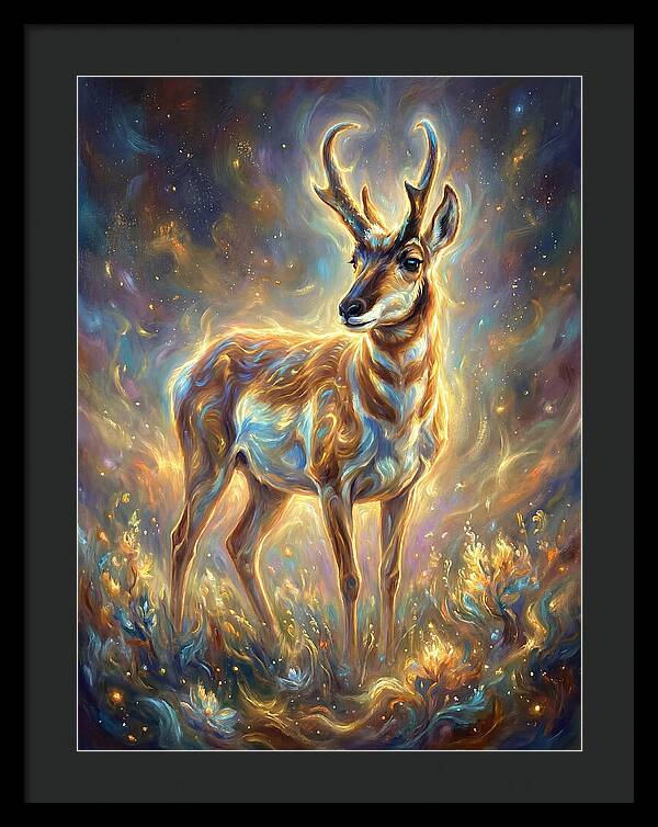 Pronghorn In Cosmic Glow